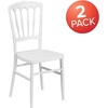 image:imageFlash Furniture 2 Pack HERCULES Series White Resin Stacking Napoleon ChairWhite