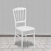 image:imageFlash Furniture 2 Pack HERCULES Series White Resin Stacking Napoleon ChairWhite