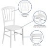 image:imageFlash Furniture 2 Pack HERCULES Series White Resin Stacking Napoleon ChairWhite