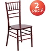 image:imageFlash Furniture 2 Pack HERCULES Series White Wood Chiavari ChairMahogany