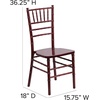 image:imageFlash Furniture 2 Pack HERCULES Series White Wood Chiavari ChairMahogany