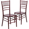 image:imageFlash Furniture 2 Pack HERCULES Series White Wood Chiavari ChairMahogany