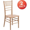 image:imageFlash Furniture 2 Pack HERCULES Series White Wood Chiavari ChairNatural