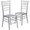 image:imageFlash Furniture 2 Pack HERCULES Series White Wood Chiavari ChairSilver