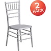 image:imageFlash Furniture 2 Pack HERCULES Series White Wood Chiavari ChairSilver