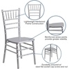 image:imageFlash Furniture 2 Pack HERCULES Series White Wood Chiavari ChairSilver