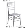 image:imageFlash Furniture 2 Pack HERCULES Series White Wood Chiavari ChairSilver