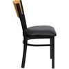 image:imageFlash Furniture 2 Pk HERCULES Series Black Circle Back Metal Restaurant Chair  Natural Wood Back amp SeatNatural Wood BackBlack Vinyl SeatBlack Metal Frame
