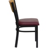 image:imageFlash Furniture 2 Pk HERCULES Series Black Circle Back Metal Restaurant Chair  Natural Wood Back amp Seatred