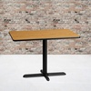 image:imageFlash Furniture 30 x 42 Rectangular Walnut Laminate Table Top with 235 x 295 Table Height BaseNatural