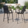 image:imageFlash Furniture 4 Pack Brazos Series Navy Outdoor Barstools with Flex Comfort Material and Metal FrameBlack
