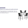image:imageFlash Furniture 4 Pack Brazos Series Navy Outdoor Barstools with Flex Comfort Material and Metal FrameBlack