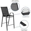 image:imageFlash Furniture 4 Pack Brazos Series Navy Outdoor Barstools with Flex Comfort Material and Metal FrameBlack
