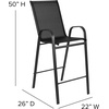 image:imageFlash Furniture 4 Pack Brazos Series Navy Outdoor Barstools with Flex Comfort Material and Metal FrameBlack