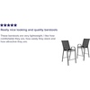 image:imageFlash Furniture 4 Pack Brazos Series Navy Outdoor Barstools with Flex Comfort Material and Metal FrameBlack
