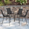 image:imageFlash Furniture 4 Pack Brazos Series Navy Outdoor Barstools with Flex Comfort Material and Metal FrameBlack