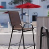 image:imageFlash Furniture 4 Pack Brazos Series Navy Outdoor Barstools with Flex Comfort Material and Metal FrameBrown