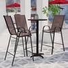 image:imageFlash Furniture 4 Pack Brazos Series Navy Outdoor Barstools with Flex Comfort Material and Metal FrameBrown
