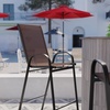 image:imageFlash Furniture 4 Pack Brazos Series Navy Outdoor Barstools with Flex Comfort Material and Metal FrameBrown