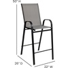 image:imageFlash Furniture 4 Pack Brazos Series Navy Outdoor Barstools with Flex Comfort Material and Metal FrameGrey
