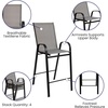 image:imageFlash Furniture 4 Pack Brazos Series Navy Outdoor Barstools with Flex Comfort Material and Metal FrameGrey