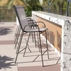 image:imageFlash Furniture 4 Pack Brazos Series Navy Outdoor Barstools with Flex Comfort Material and Metal FrameGrey