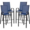 image:imageFlash Furniture 4 Pack Brazos Series Navy Outdoor Barstools with Flex Comfort Material and Metal FrameNavy