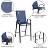 image:imageFlash Furniture 4 Pack Brazos Series Navy Outdoor Barstools with Flex Comfort Material and Metal FrameNavy
