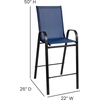 image:imageFlash Furniture 4 Pack Brazos Series Navy Outdoor Barstools with Flex Comfort Material and Metal FrameNavy
