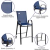 image:imageFlash Furniture 4 Pack Brazos Series Navy Outdoor Barstools with Flex Comfort Material and Metal FrameNavy