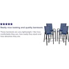 image:imageFlash Furniture 4 Pack Brazos Series Navy Outdoor Barstools with Flex Comfort Material and Metal FrameNavy