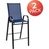 image:imageFlash Furniture 4 Pack Brazos Series Navy Outdoor Barstools with Flex Comfort Material and Metal FrameNavy