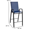 image:imageFlash Furniture 4 Pack Brazos Series Navy Outdoor Barstools with Flex Comfort Material and Metal FrameNavy