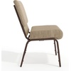 image:imageFlash Furniture 4 Pack HERCULES Series 21W Church Chair in Dark Gray Fabric  Silver Vein FrameBeige FabricCopper Vein Frame