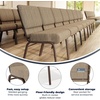 image:imageFlash Furniture 4 Pack HERCULES Series 21W Church Chair in Dark Gray Fabric  Silver Vein FrameBeige FabricCopper Vein Frame