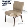 image:imageFlash Furniture 4 Pack HERCULES Series 21W Church Chair in Dark Gray Fabric  Silver Vein FrameBeige FabricCopper Vein Frame