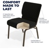 image:imageFlash Furniture 4 Pack HERCULES Series 21W Church Chair in Dark Gray Fabric  Silver Vein FrameBlack Dot Patterned FabricGold Vein Frame