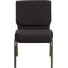 image:imageFlash Furniture 4 Pack HERCULES Series 21W Church Chair in Dark Gray Fabric  Silver Vein FrameBlack Dot Patterned FabricGold Vein Frame