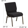 image:imageFlash Furniture 4 Pack HERCULES Series 21W Church Chair in Dark Gray Fabric  Silver Vein FrameBlack Dot Patterned FabricGold Vein Frame