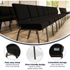 image:imageFlash Furniture 4 Pack HERCULES Series 21W Church Chair in Dark Gray Fabric  Silver Vein FrameBlack Dot Patterned FabricGold Vein Frame