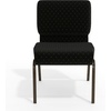 image:imageFlash Furniture 4 Pack HERCULES Series 21W Church Chair in Dark Gray Fabric  Silver Vein FrameBlack Dot Patterned FabricGold Vein Frame