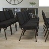 image:imageFlash Furniture 4 Pack HERCULES Series 21W Church Chair in Dark Gray Fabric  Silver Vein FrameBlack Dot Patterned FabricGold Vein Frame