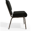 image:imageFlash Furniture 4 Pack HERCULES Series 21W Church Chair in Dark Gray Fabric  Silver Vein FrameBlack Dot Patterned FabricGold Vein Frame