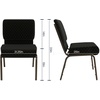 image:imageFlash Furniture 4 Pack HERCULES Series 21W Church Chair in Dark Gray Fabric  Silver Vein FrameBlack Dot Patterned FabricGold Vein Frame
