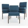image:imageFlash Furniture 4 Pack HERCULES Series 21W Church Chair in Dark Gray Fabric  Silver Vein FrameBlue FabricGold Vein Frame