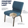 image:imageFlash Furniture 4 Pack HERCULES Series 21W Church Chair in Dark Gray Fabric  Silver Vein FrameBlue FabricGold Vein Frame