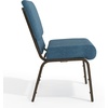 image:imageFlash Furniture 4 Pack HERCULES Series 21W Church Chair in Dark Gray Fabric  Silver Vein FrameBlue FabricGold Vein Frame