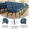 image:imageFlash Furniture 4 Pack HERCULES Series 21W Church Chair in Dark Gray Fabric  Silver Vein FrameBlue FabricGold Vein Frame