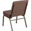 image:imageFlash Furniture 4 Pack HERCULES Series 21W Church Chair in Dark Gray Fabric  Silver Vein FrameBrown Dot FabricGold Vein Frame