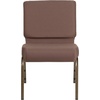 image:imageFlash Furniture 4 Pack HERCULES Series 21W Church Chair in Dark Gray Fabric  Silver Vein FrameBrown Dot FabricGold Vein Frame